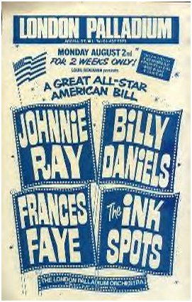 UK poster of a show with our own Johnnie Ray & Frances Faye