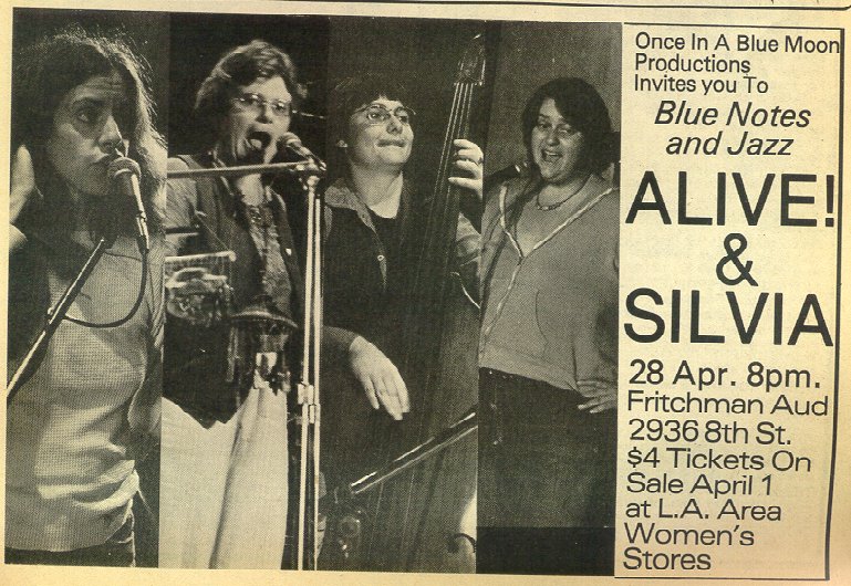 ad from Lesbian Tide, March 1978