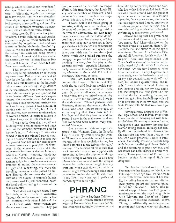 Hot Wire, Sept 1991